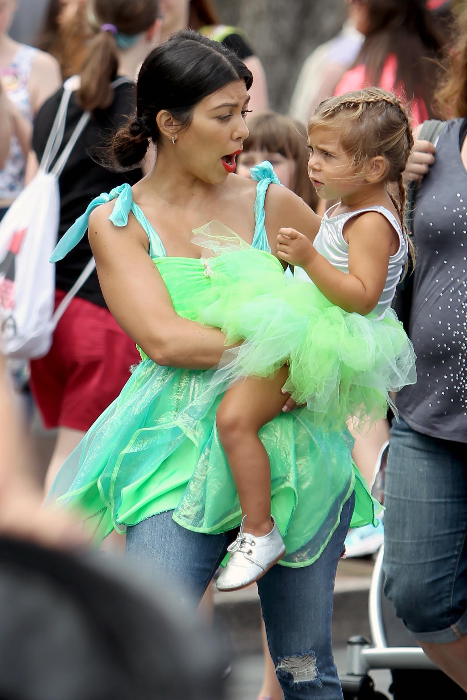 Pregnant Kim Kardashian and newly single Kourtney Kardashian celebrate Penelope Disick&#8217;s birthday at Disneyland