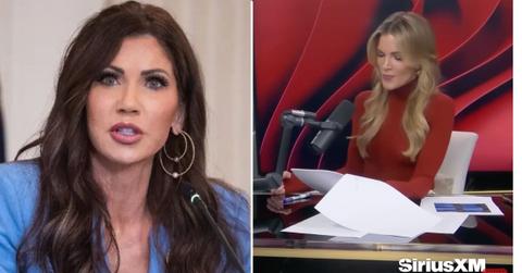 image split of Kristi Noem and Megyn Kelly