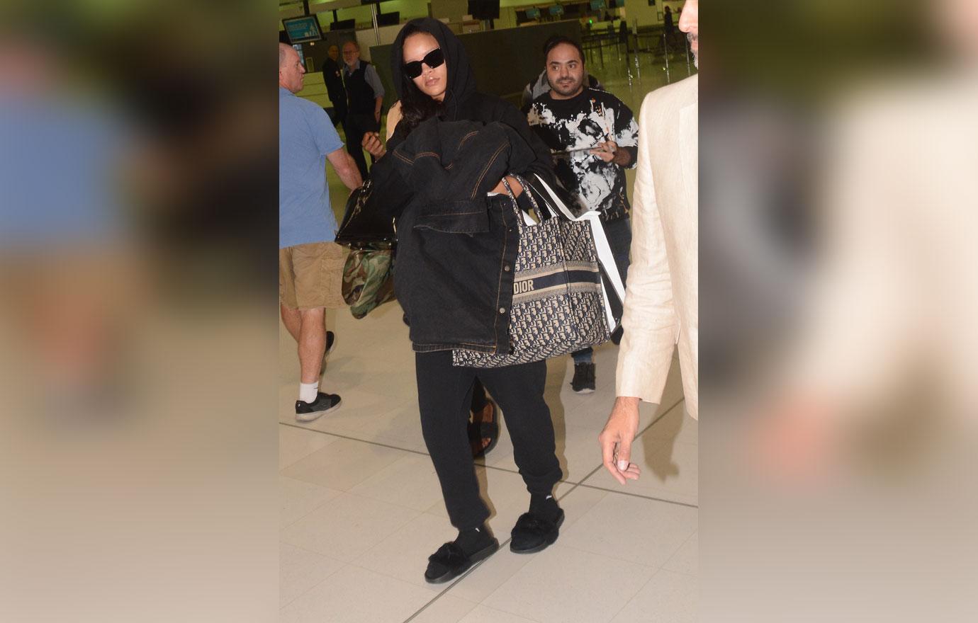 Rihanna jets out of Australia after a short visit Down Under