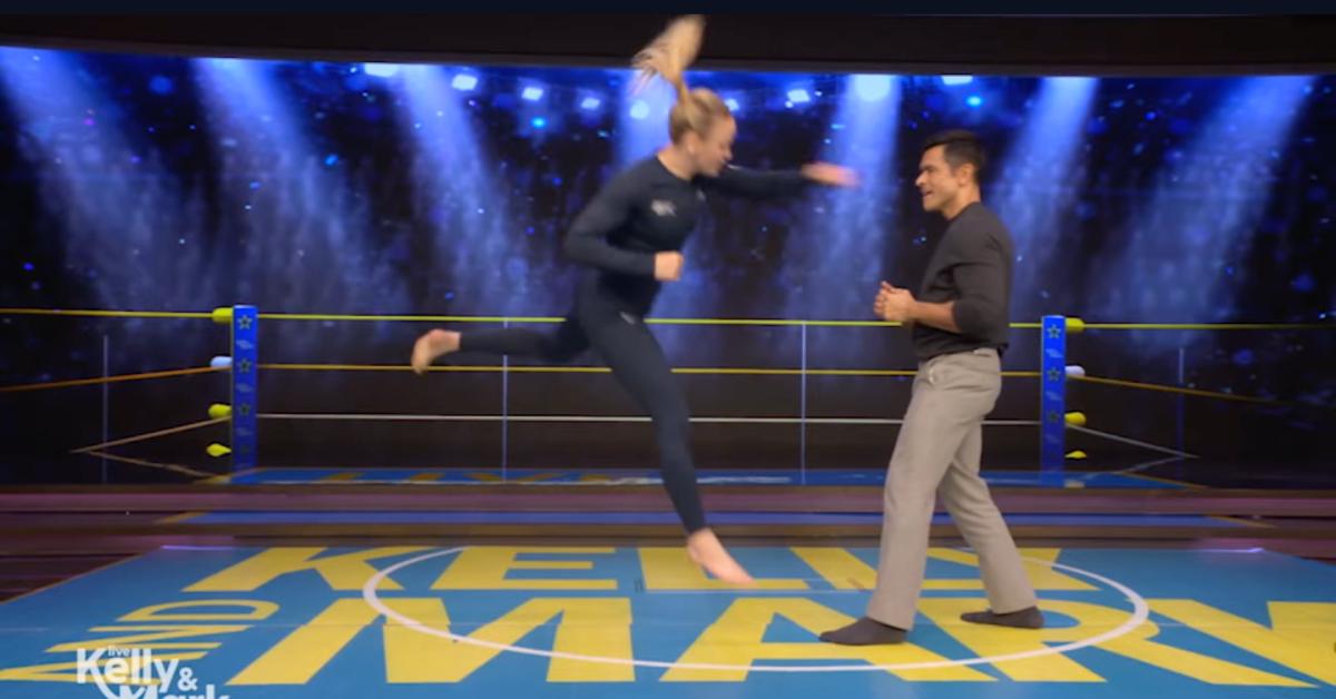 Image of fans got a kick out of watching Mark Consuelos try to fight.