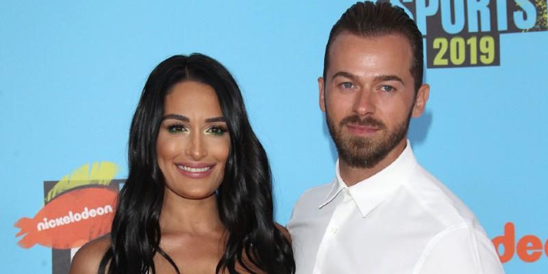 Nikki Bella & Artem Chigvintsev Look Smitten Leaving A Party In LA