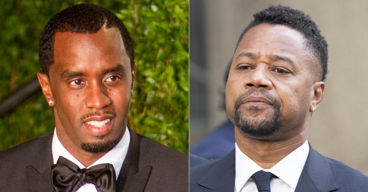 Photo of Sean 'Diddy' Combs and picture of Cuba Gooding Jr.