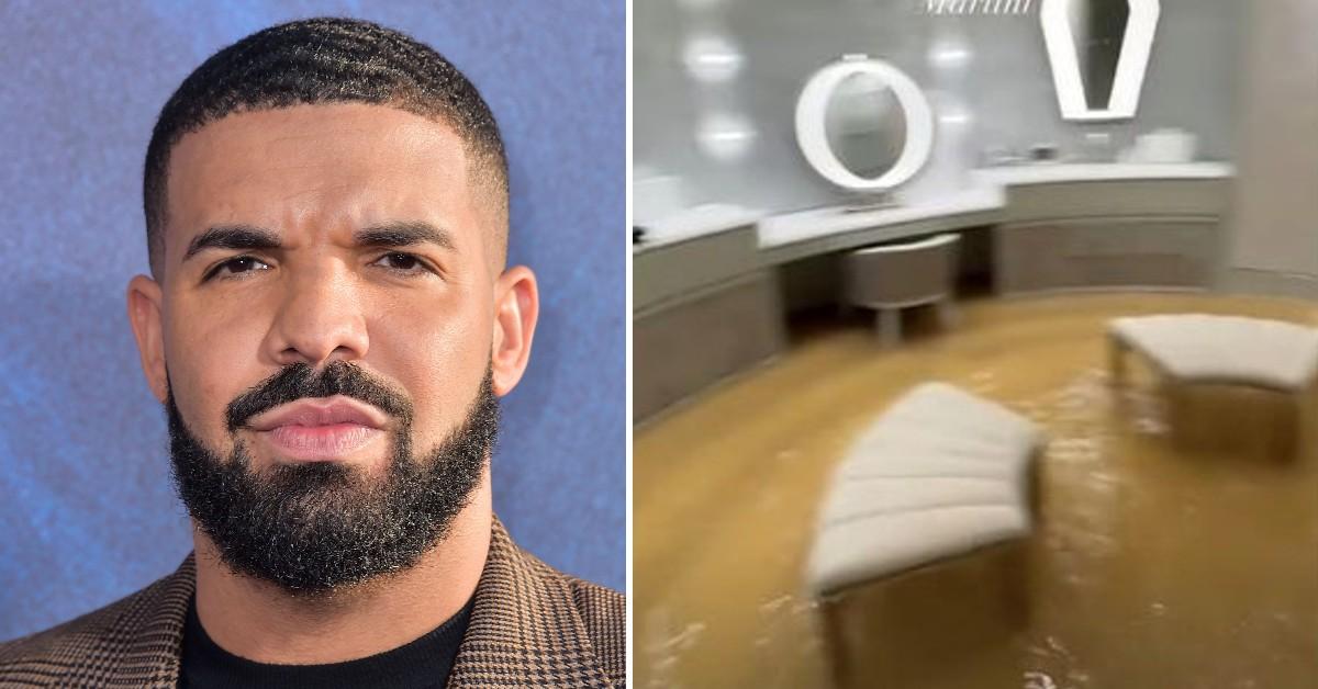 Photo of Drake and an image of his home.