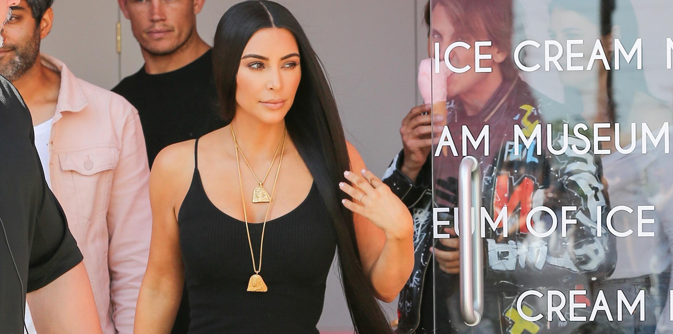 Kim Kardashian visits the Museum of Ice Cream with North West