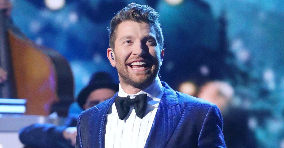 image of Brett Eldredge shared black-and-white photos of himself and his unnamed wife, including a wedding kiss.