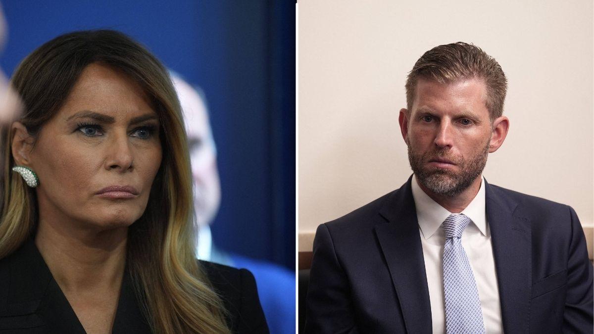 Image of Critics claim Melania Trump forces a 'bubble' around her son, Barron.
