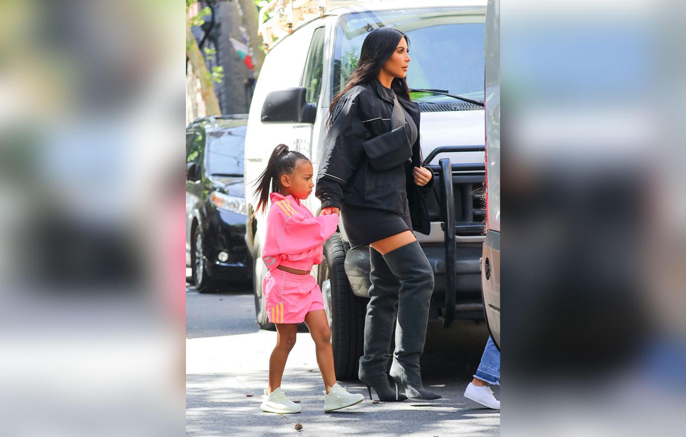 Kim Kardashian and North West seen out and about in New York City