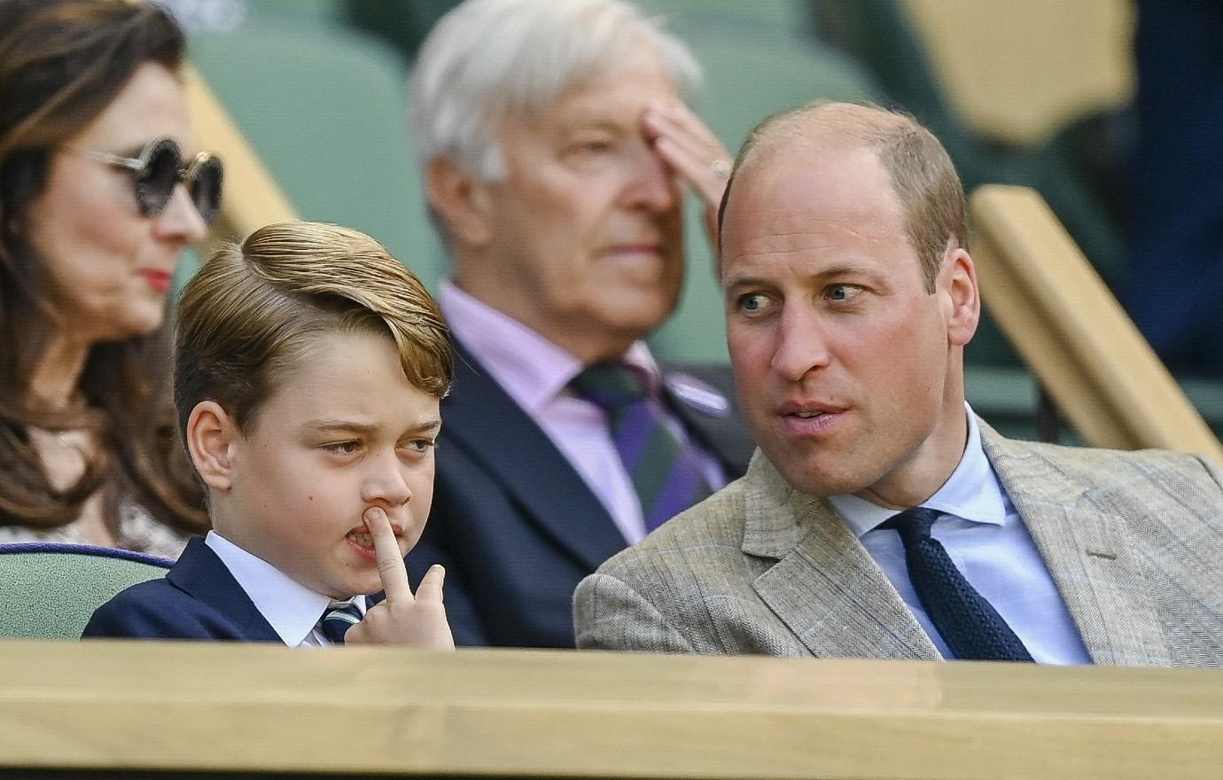 prince george charms fans silly faces wimbledon finals