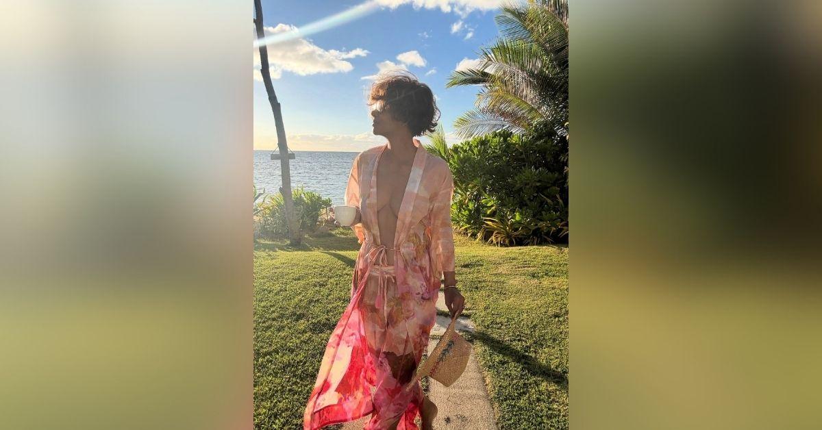 image of Halle Berry shared a series of glamorous vacation photos from her tropical getaway.