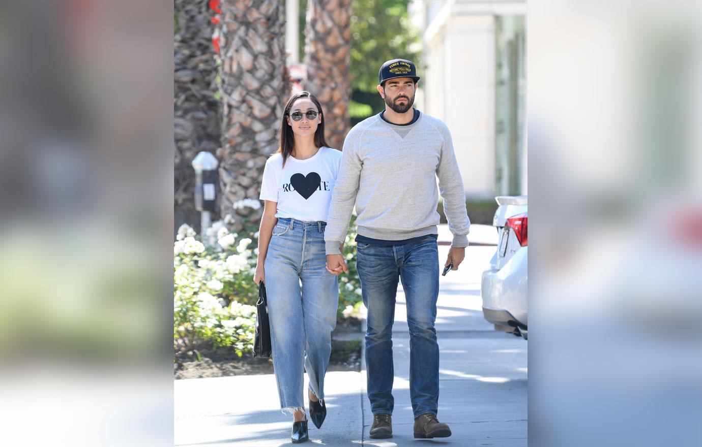 EXCLUSIVE: Cara Santana and Jesse Metcalfe leave Le Pain Quotidien after breakfast