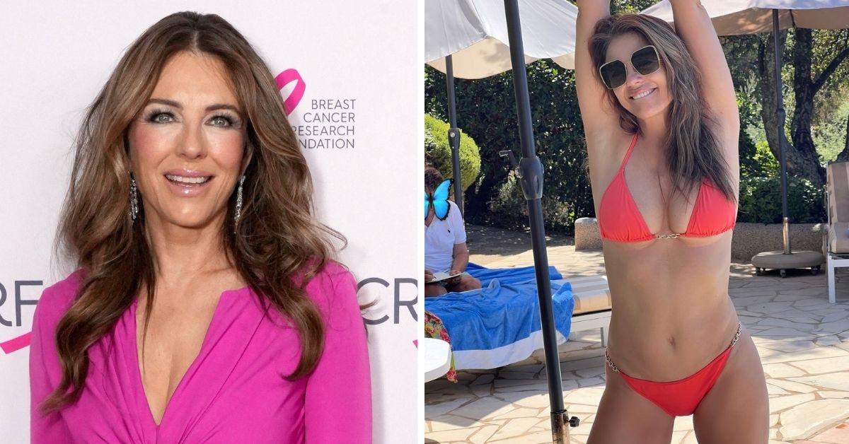 elizabeth hurley bikini  years old