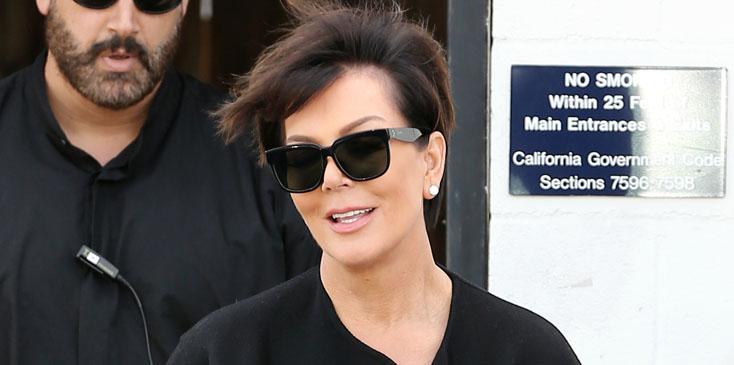 Kris Jenner leaving the studio after filming Keeping up with the Kardashians