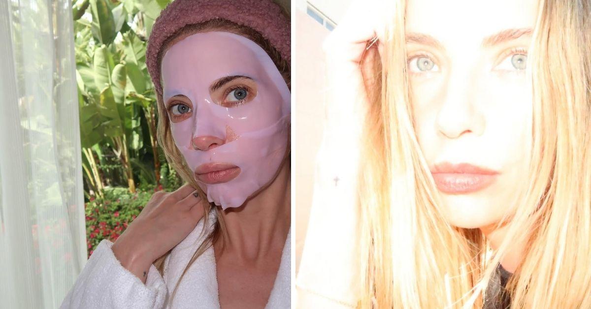 image of The star wore a green bikini for a mirror selfie.