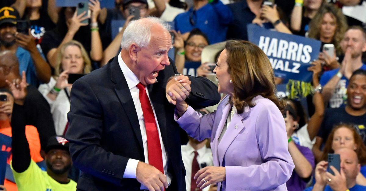 Photo of Tim Walz and Kamala Harris