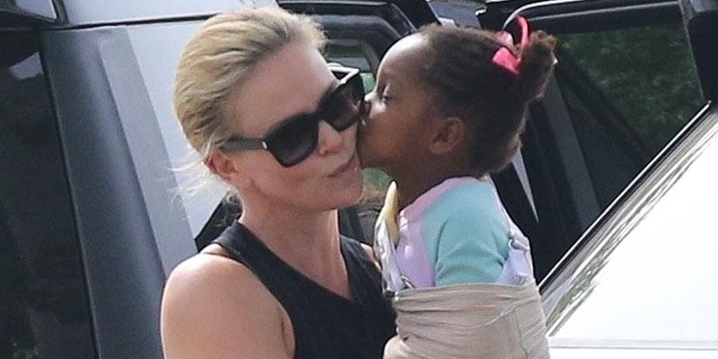 Charlize theron daughter share kiss main