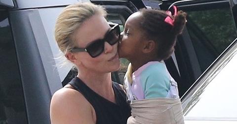 Charlize theron daughter share kiss main