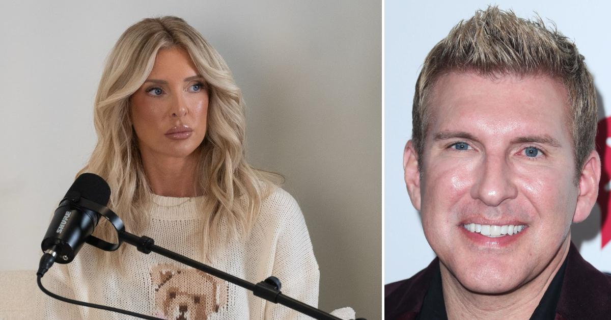 Split photo of Lindsie Chrisley and Todd Chrisley