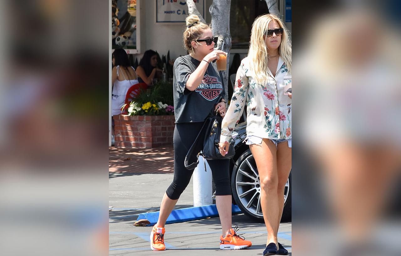 Ashley Benson Sips Some Iced Coffee While Out & About In Los Angeles