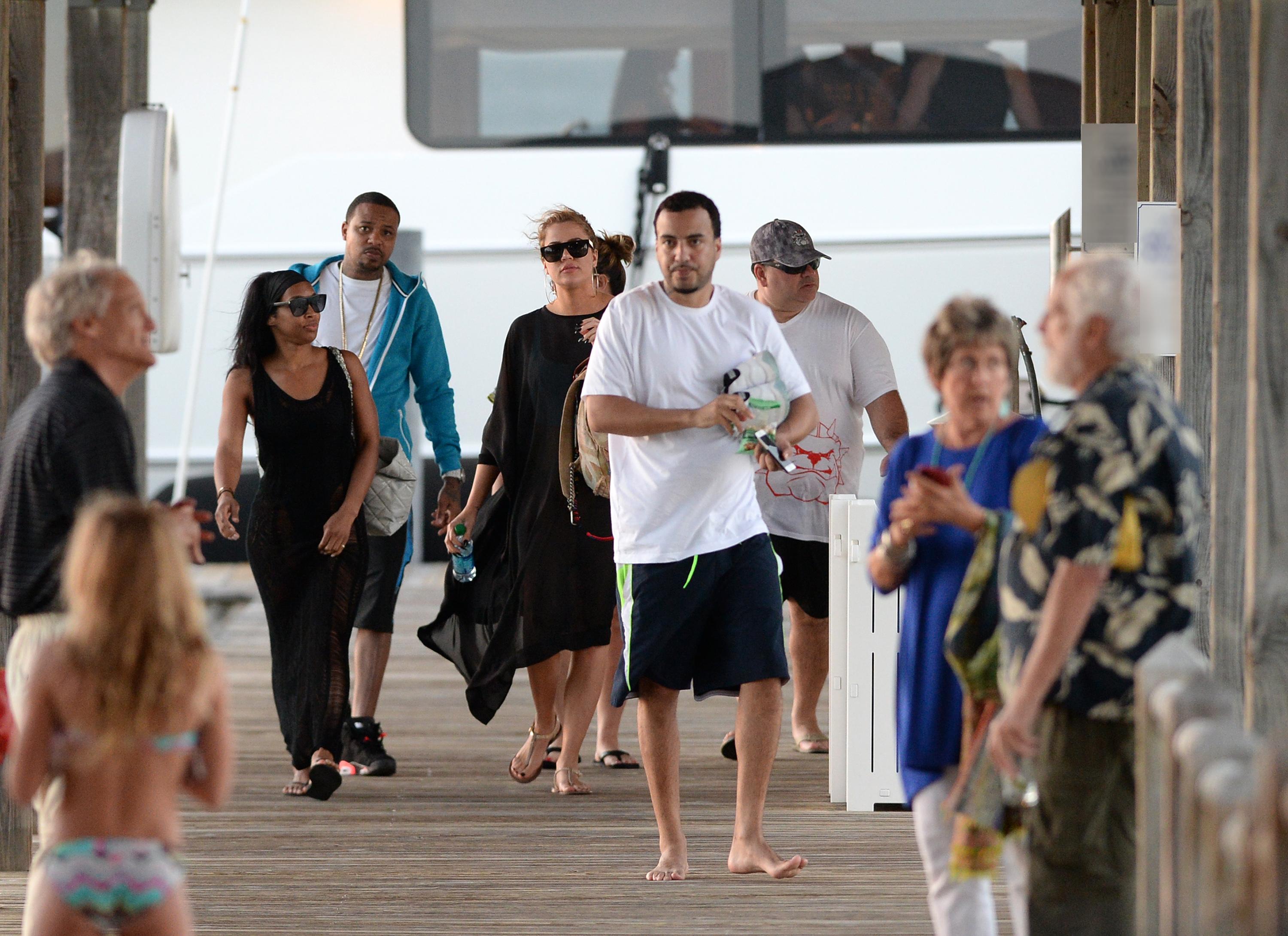 EXCLUSIVE: INF &#8211; Khloe Kardashian and French Montana Spend The Day On A Boat In Key West