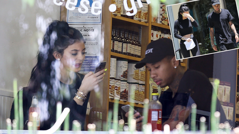 Kylie Jenner and Tyga keep a low profile on casual lunch outing