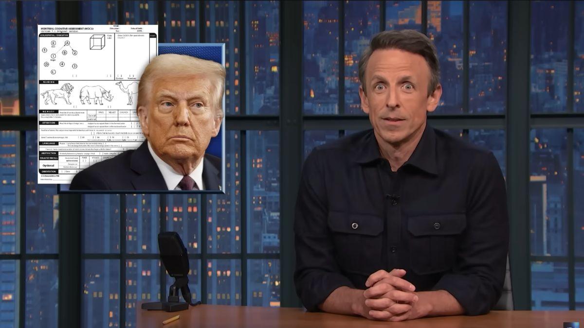 Image of He joked that Donald Trump stays up late to post online.