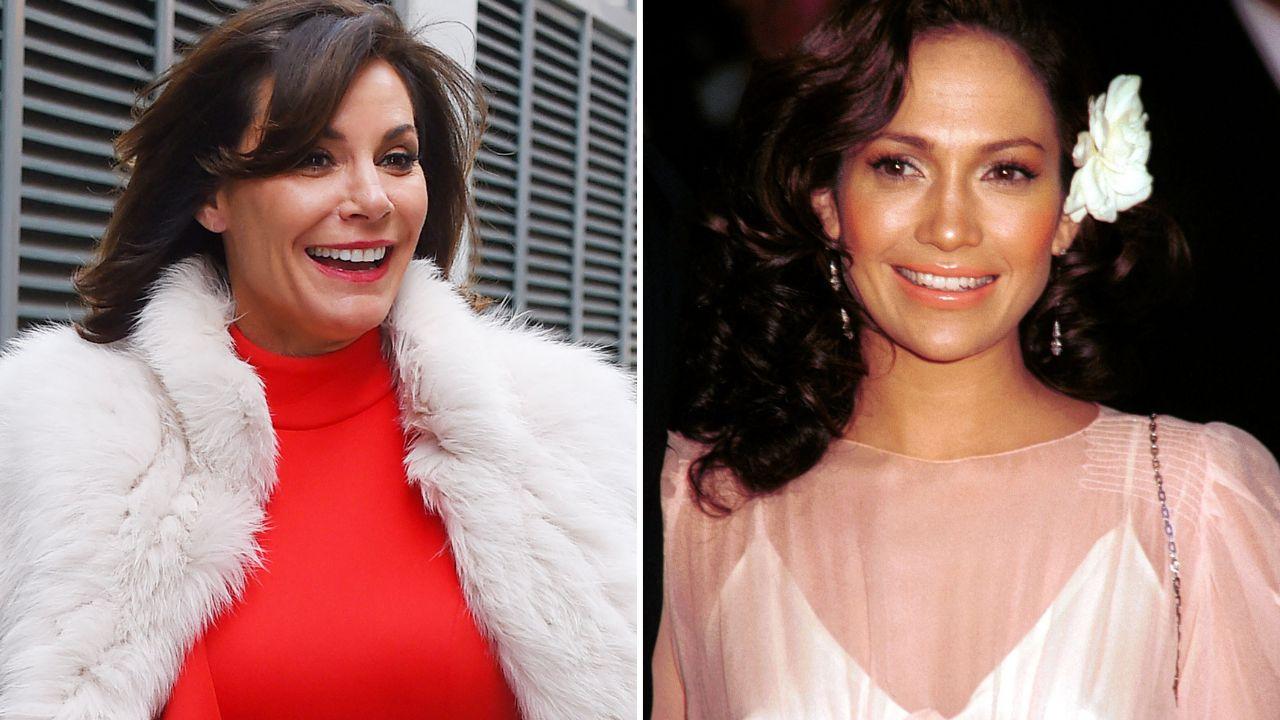 Split photo of Luann de Lesseps and Jennifer Lopez