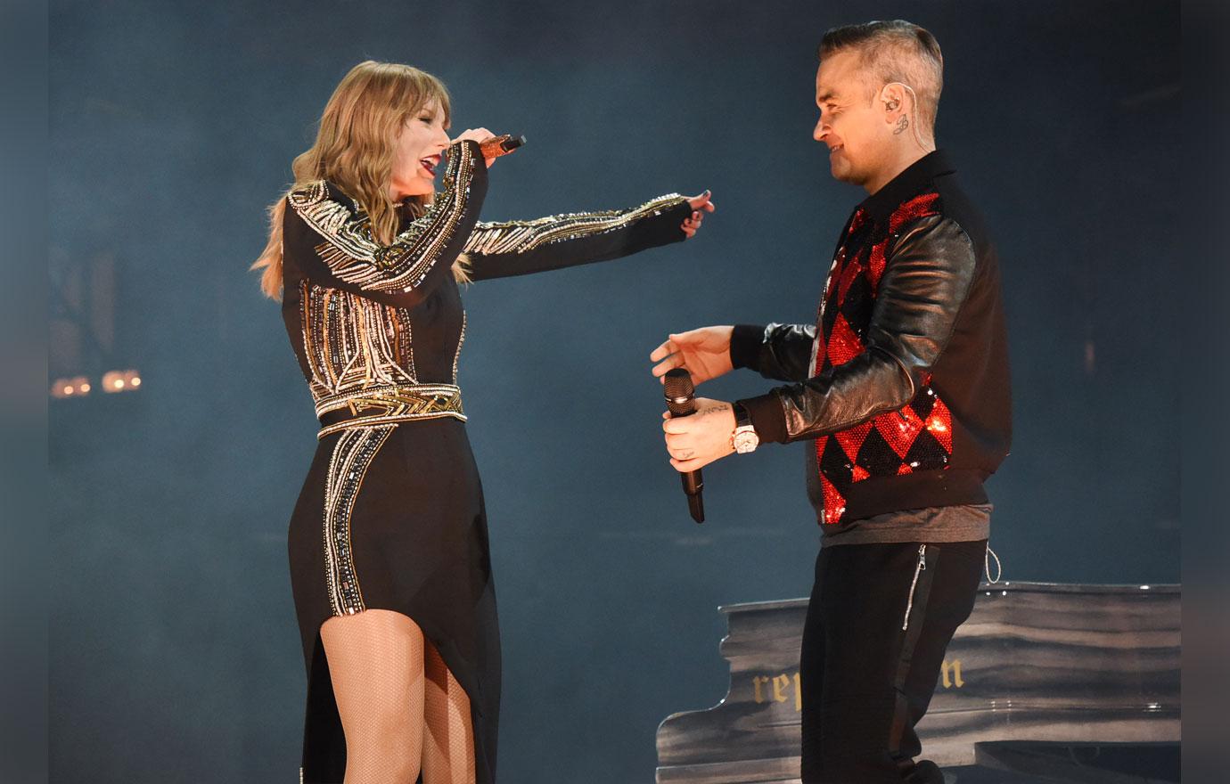 Taylor Swift Rocks A Black Sequined Bodysuit During Her ‘Reputation’ Tour