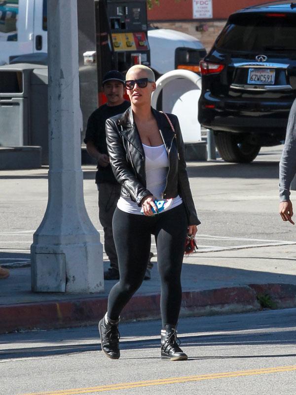 Amber Rose Flaunts Major Cleavage After Controversial Comments