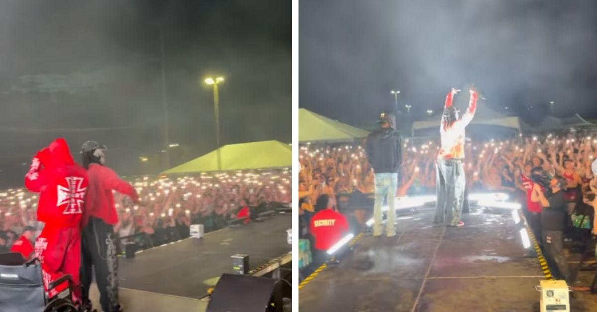 image of The rapper shared footage of the performance on Instagram, expressing gratitude and calling the moment 'REAL LOVE.'