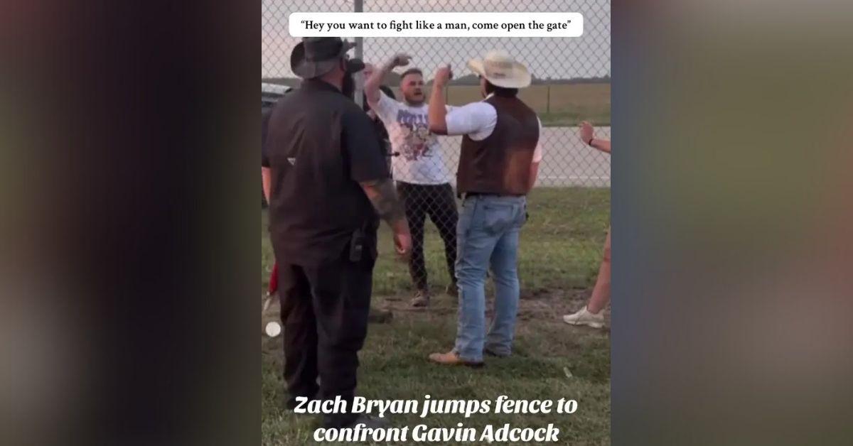 image of The country stars were seen fighting at a music festival.