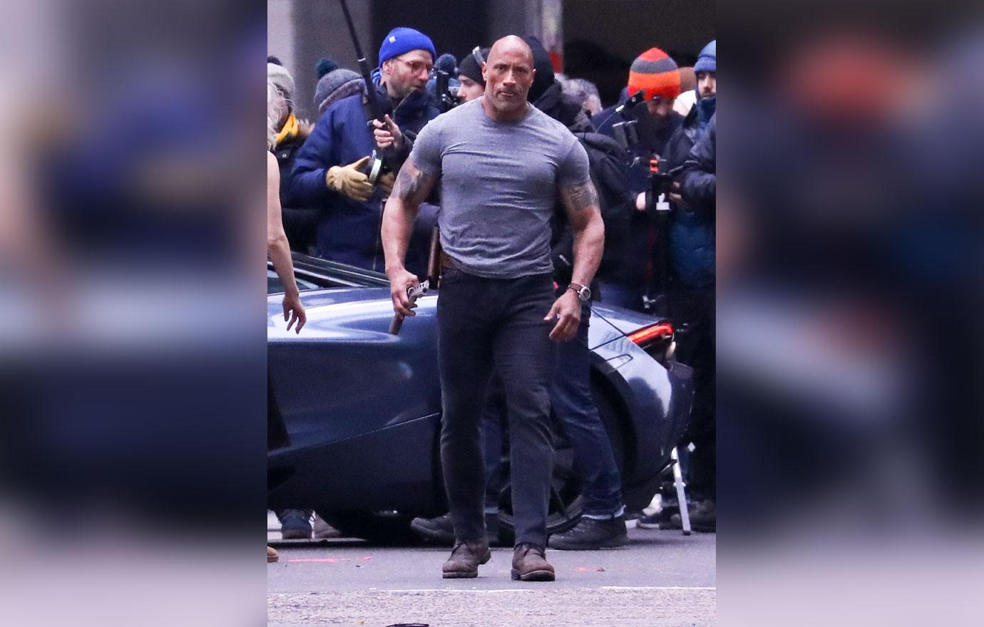 dwayne the rock johnson vows use only rubber guns in movies rust death halyna hutchins