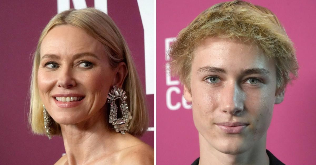 Composite photo of Naomi Watts and her son, Sasha. 