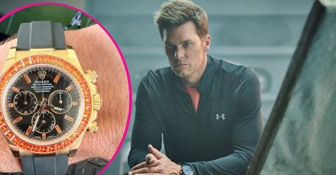 Split photo of Tom Brady and Rolex Cosmograph Daytona