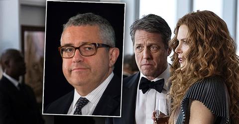 Inset of CNN Jeffrey Toobin, Photo Hugh Grant and Nicole Kidman from HBO's The Undoing