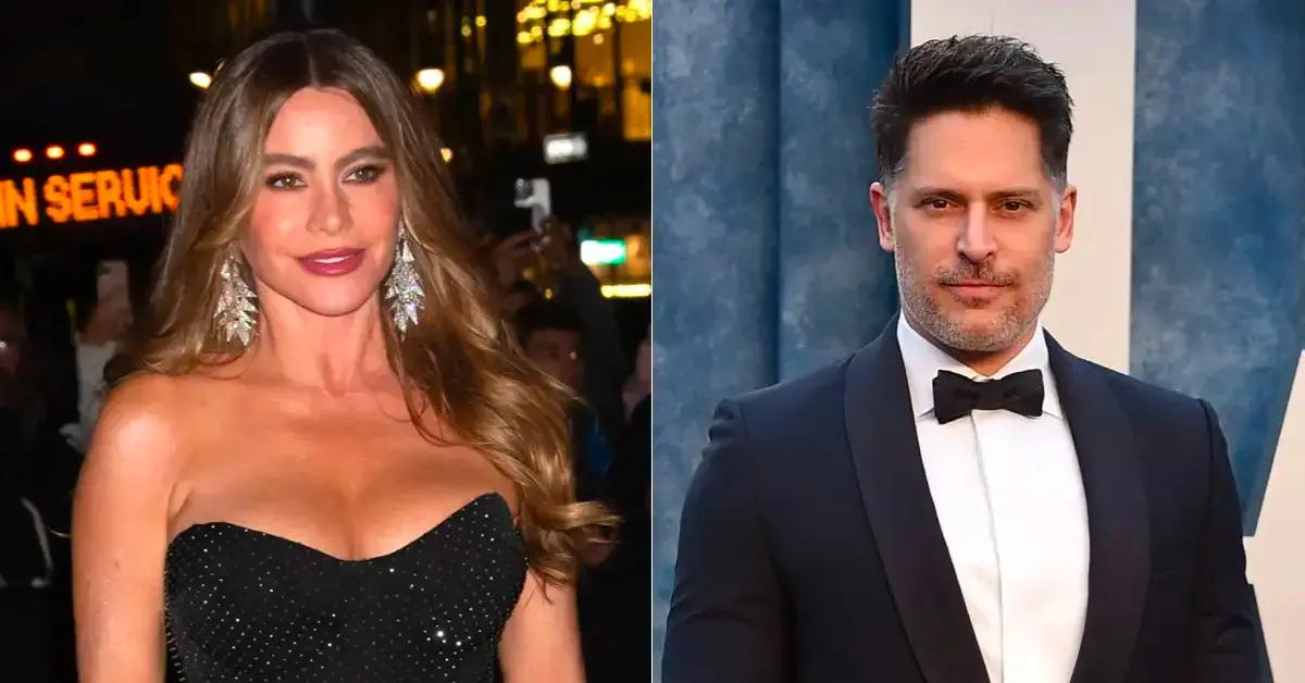 A photo of Sofía Vergara and an image of Joe Manganiello.