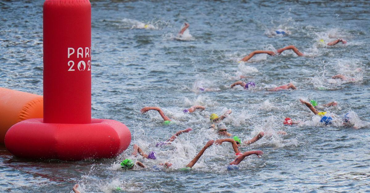 pollution affected the scheduled mens triathlon