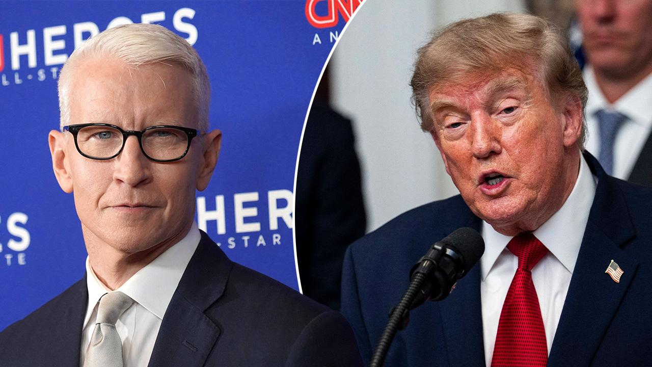 Photo of Anderson Cooper and Donald Trump