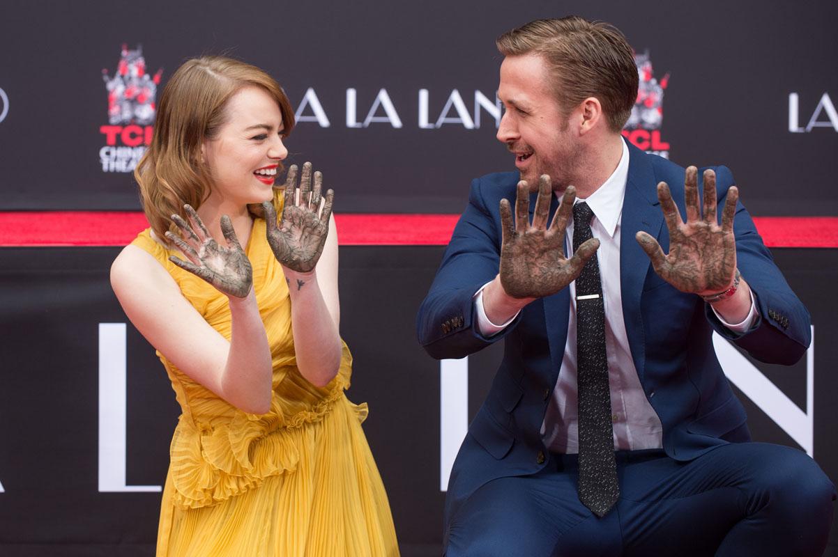 Ryan Gosling And Emma Stone Hand And Footprint Ceremony