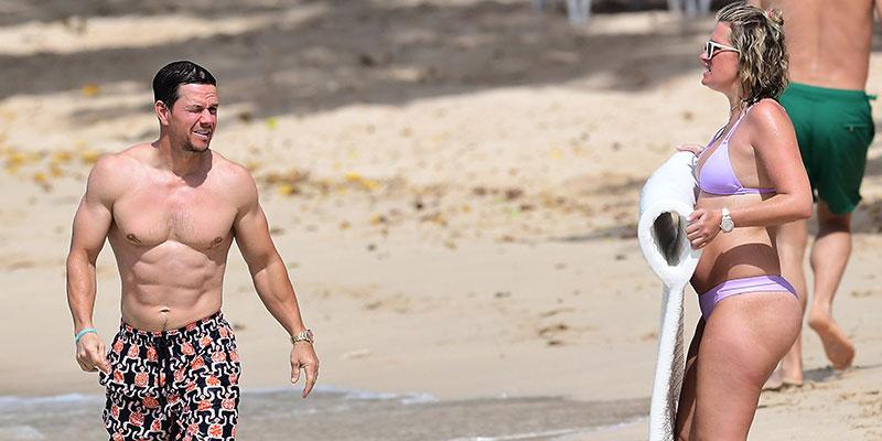 Mark Wahlberg Hits Up The Beach In Barbados With His Wife