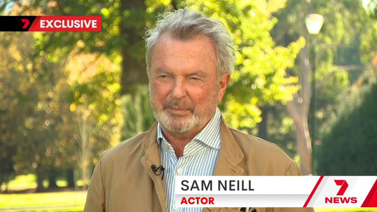 image of Sam Neill said he is now cancer-free.