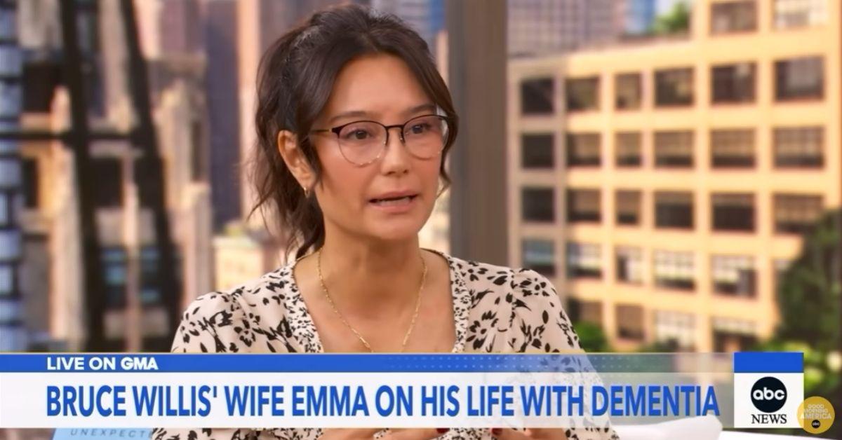 image of Emma Heming explained why Bruce Willis lives in a separate home with full-time care.