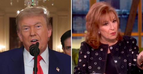 Composite photo of Donald Trump and Joy Behar