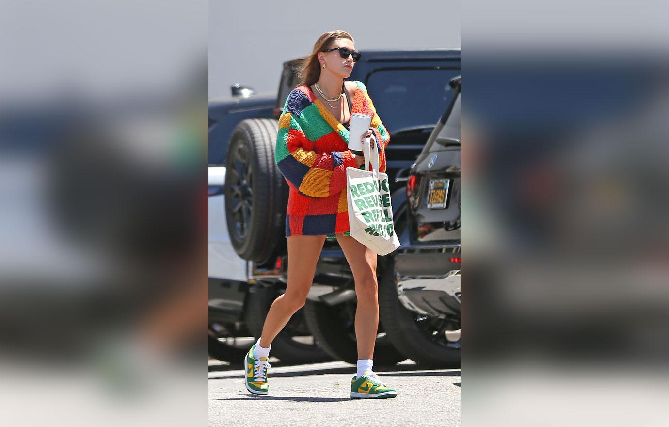 hailey bieber running errands in los angeles