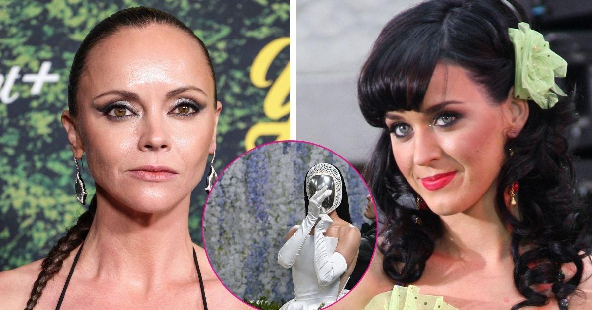split photo of Christina Ricci & Katy Perry