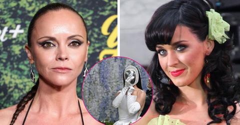 split photo of Christina Ricci & Katy Perry