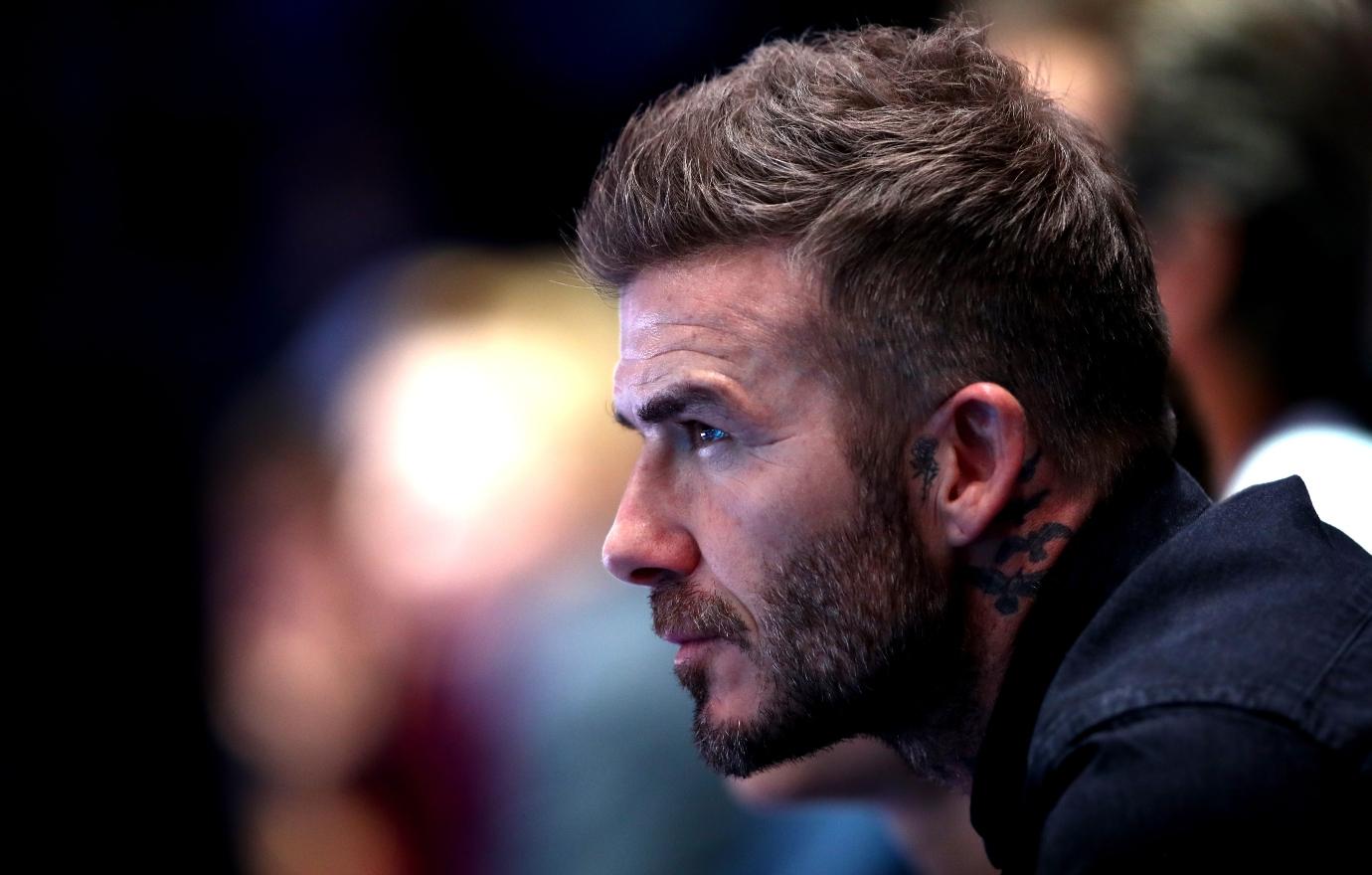 David Beckam watches intensely at ATP finals in 2018