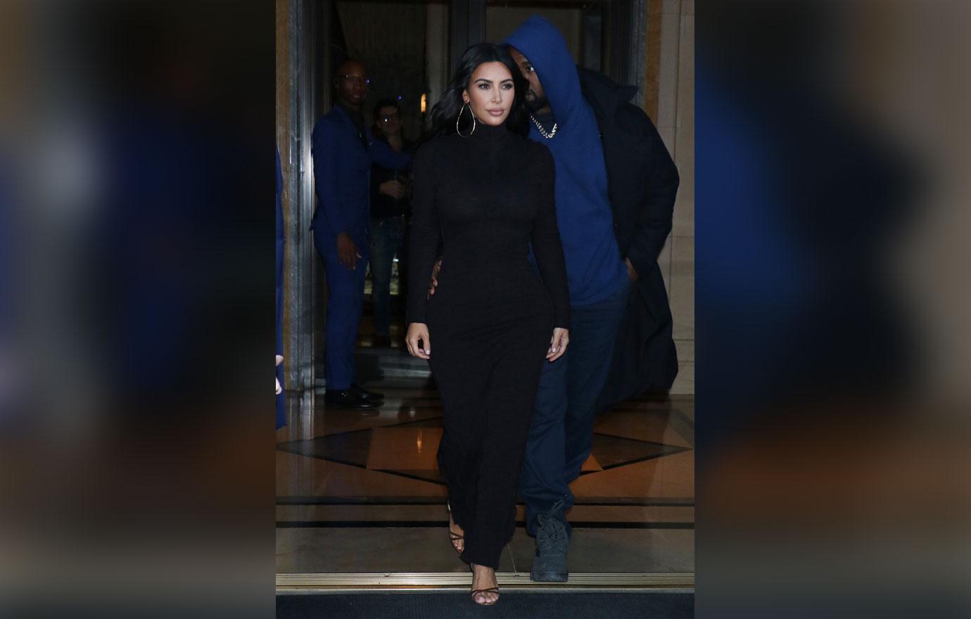 Kim Kardashian In Black Dress Rodney Reed