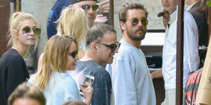 Scott Disick has lunch with his babe and friends by the beach in Miami