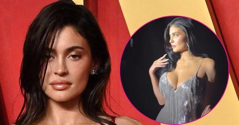 kylie jenner low plunging dress paris