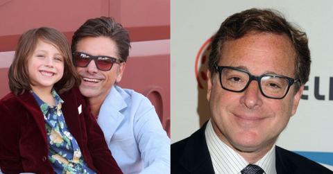 Split image of Billy Stamos with John Stamos, and Bob Saget.
